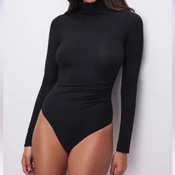 Good American STRETCH JERSEY LONG SLEEVE TURTLENECK BODYSUIT| Size 3 - Picture 1 of 6